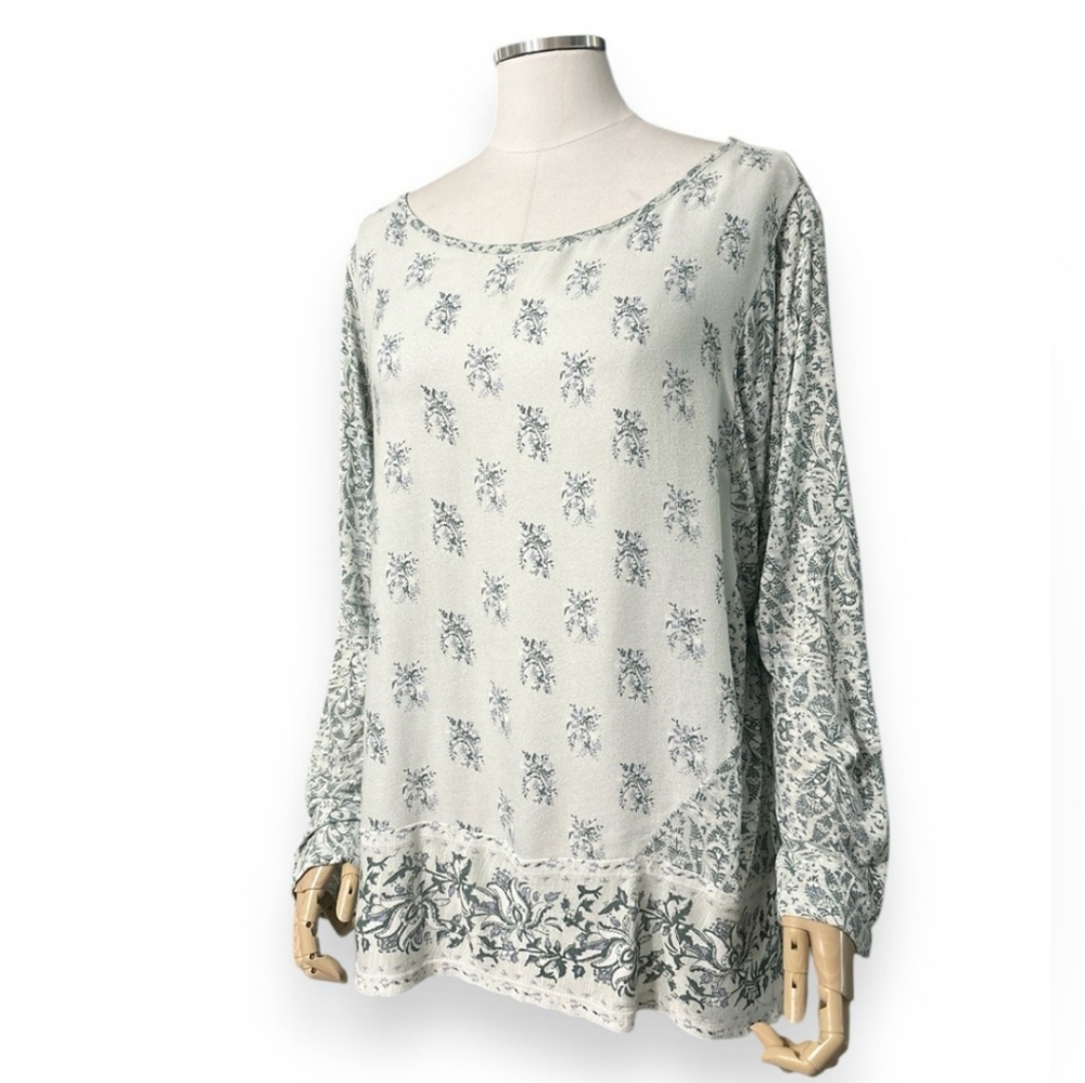 LUCKY BRAND Green Dolman Sleeve Knit Top Sz XL